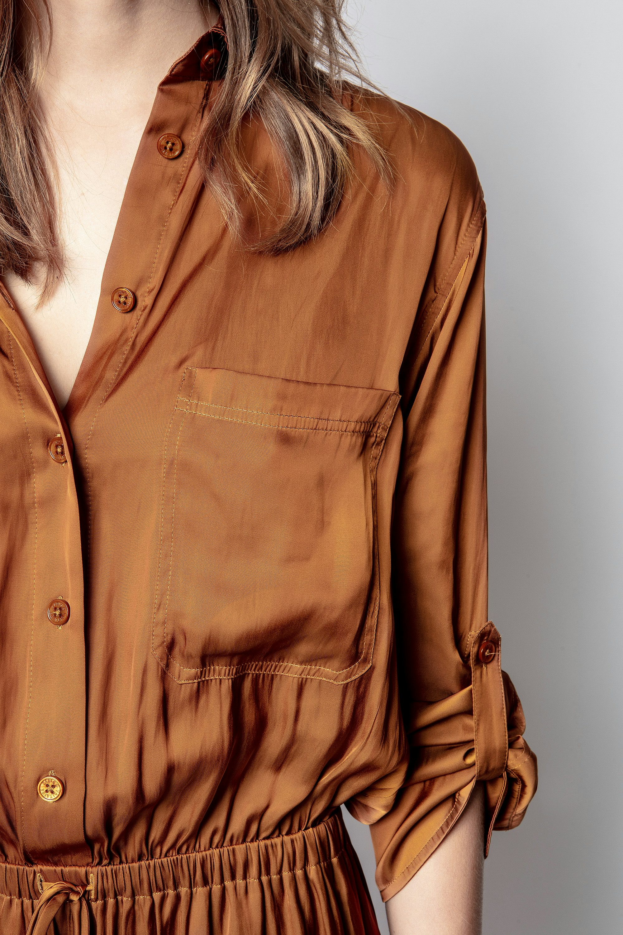 Radial Satin Dress - Women’s long, floaty dress.